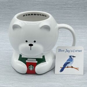 Starbucks Bearista Mug Ceramic 12oz Christmas White Glossy USA Christmas 2025